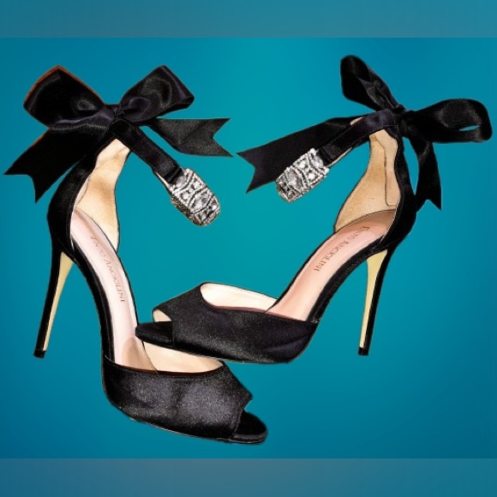 Enzo Angiolini, Rhinestone Nordia peep toe heels, sz 6M